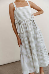 Caroline Striped Midi Dress