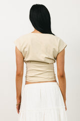 Tam Pleated Top in Ecru