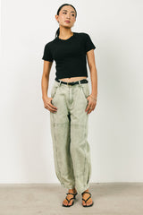 Tillie Reverse Seam Top in Black