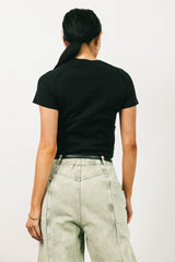 Tillie Reverse Seam Top in Black