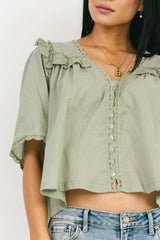 Potter Lace Blouse in Sage