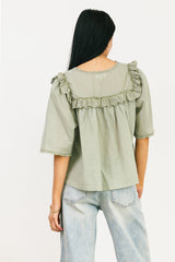 Potter Lace Blouse in Sage
