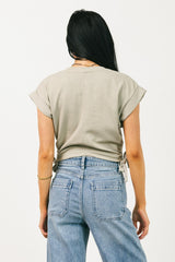 Sidney Ruched Top in Olive