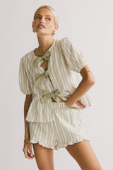Ethel Tie Front Blouse