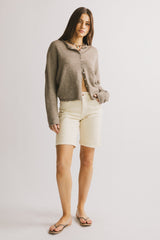 Layla Denim Shorts in Ivory