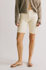 Layla Denim Shorts in Ivory