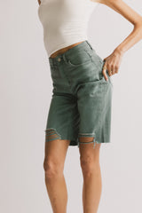 Marlene Denim Shorts in Teal