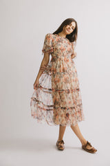 Janette Floral Midi Dress