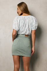 Peni Floral Blouse in Blue