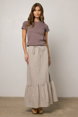 Willie Gingham Maxi Skirt