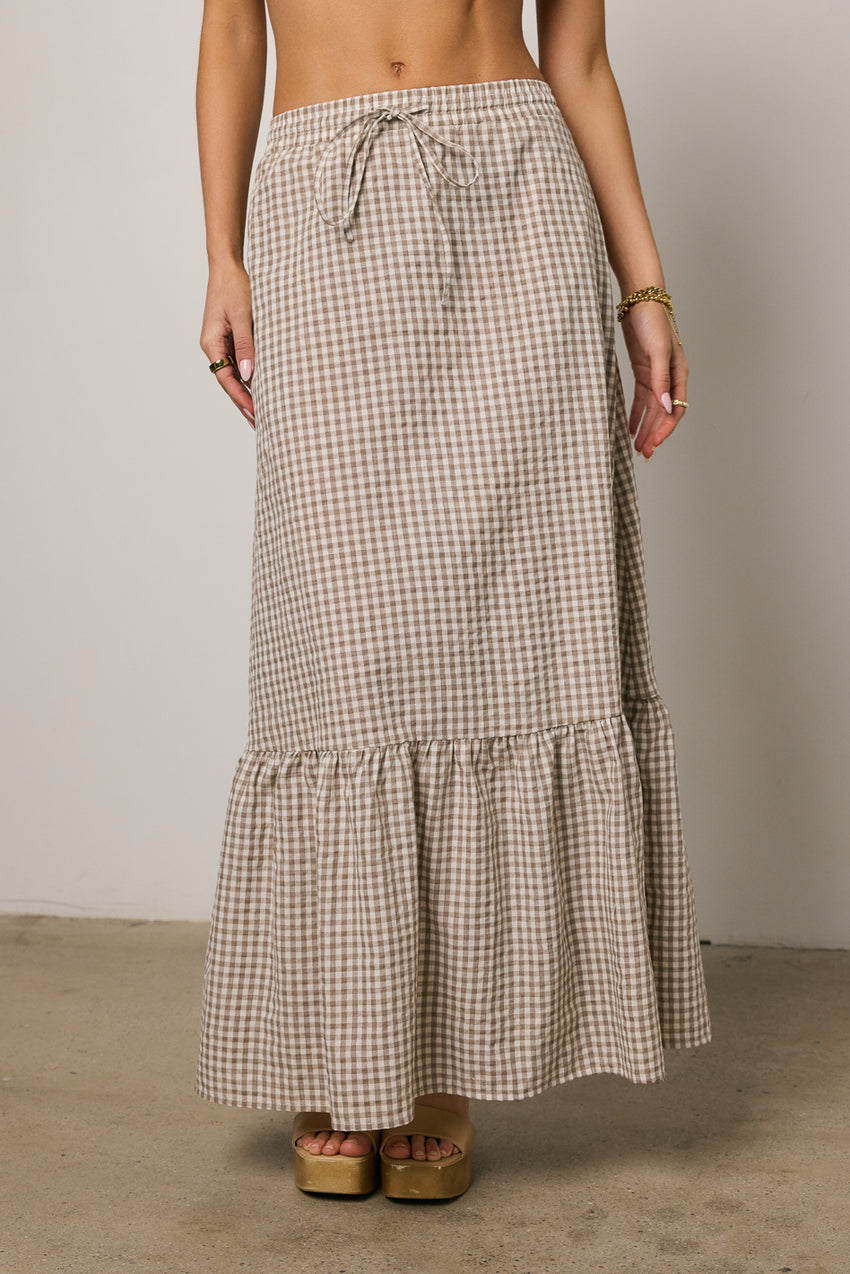 Willie Gingham Maxi Skirt