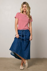 Favor Striped Tee in Red