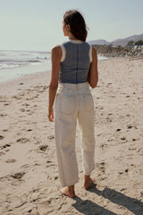 Lisette Barrel Jeans in Cream