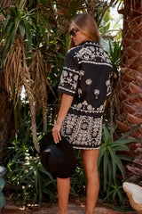 Alexsis Embroidered Mini Dress