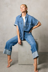 Luca Denim Button Up
