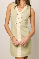 Jaclyn Fitted Mini Dress in Sage