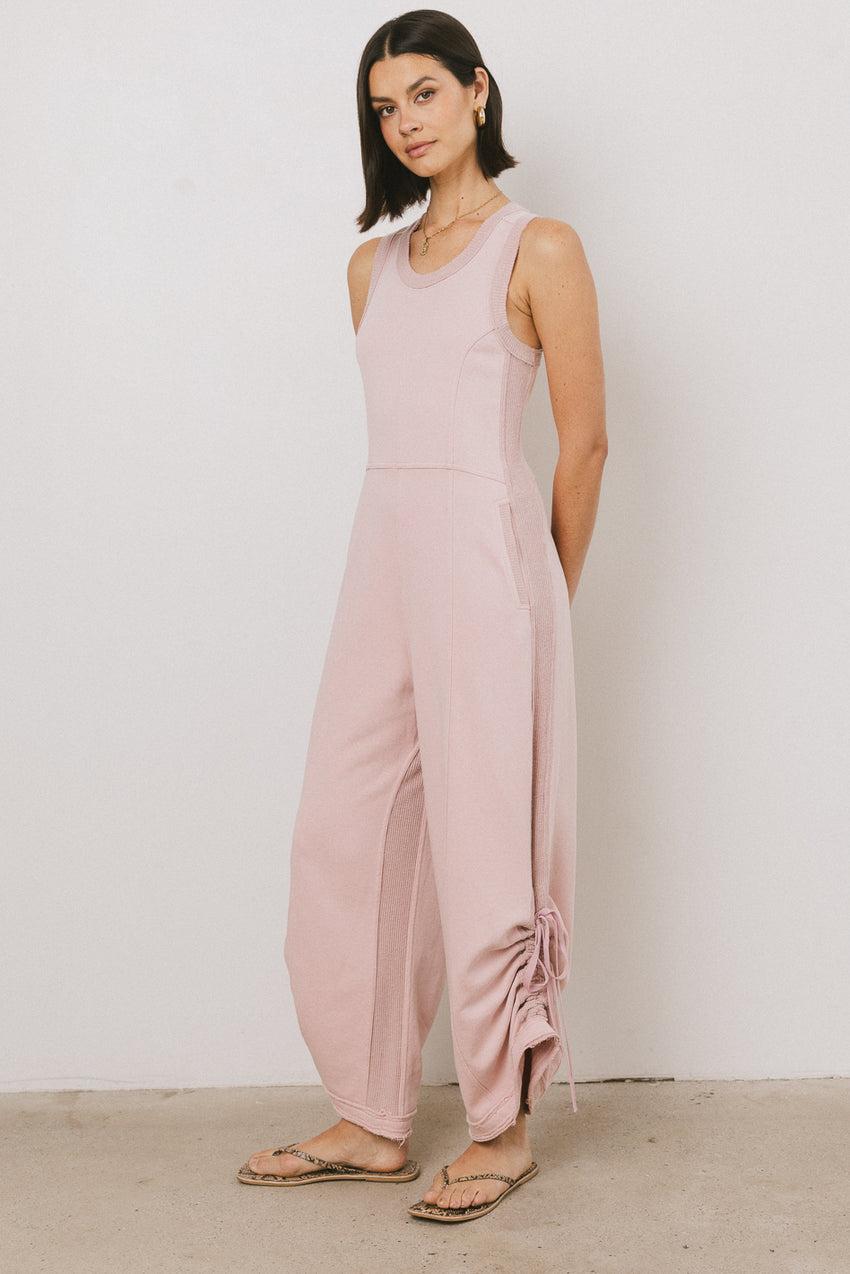 Tristan Knit Jumpsuit in Pink