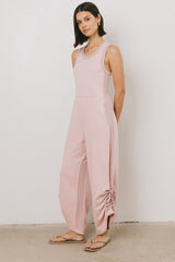 Tristan Knit Jumpsuit in Pink