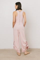 Tristan Knit Jumpsuit in Pink