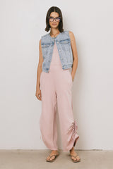 Tristan Knit Jumpsuit in Pink