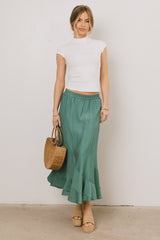 Amara Maxi Skirt in Teal