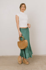 Noel Mock Neck Top in White