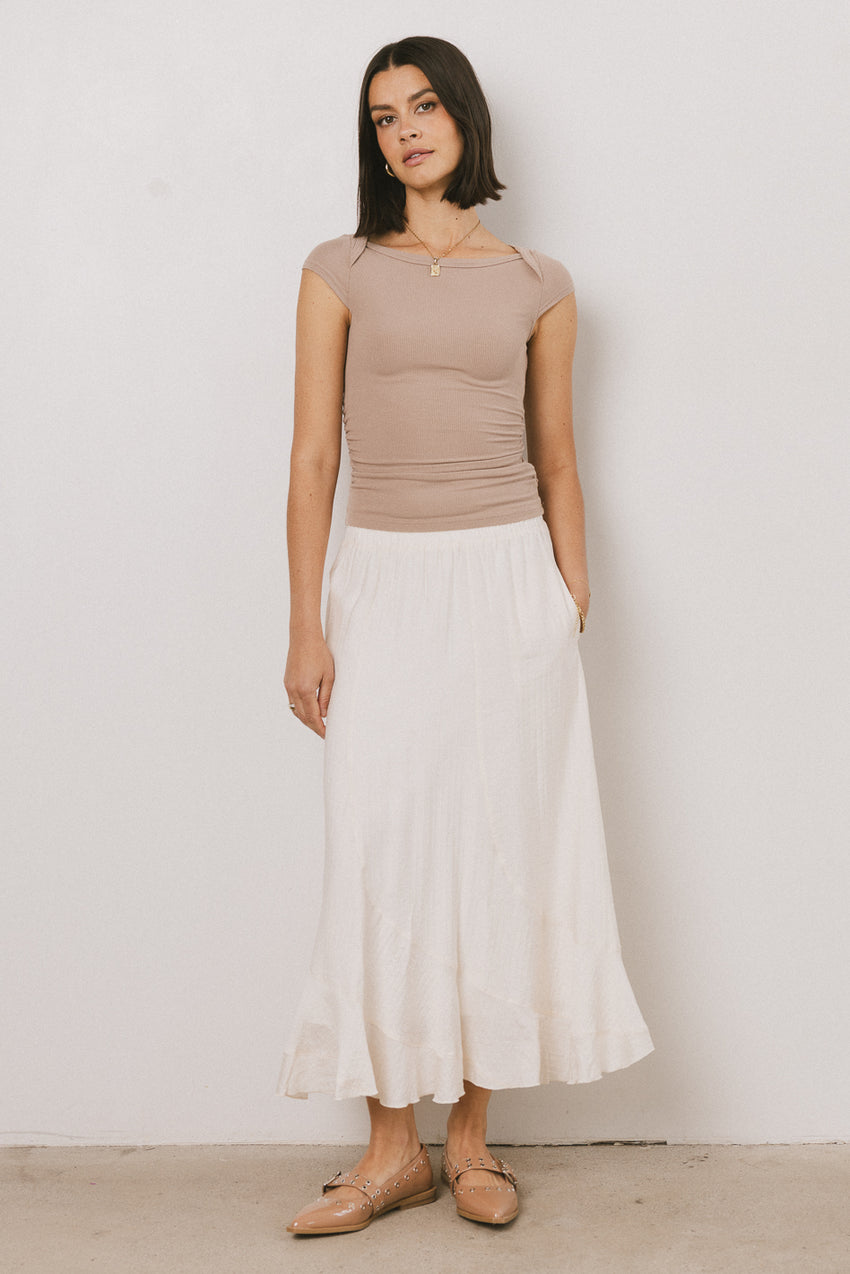 Amara Maxi Skirt in Ivory