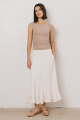 Amara Maxi Skirt in Ivory