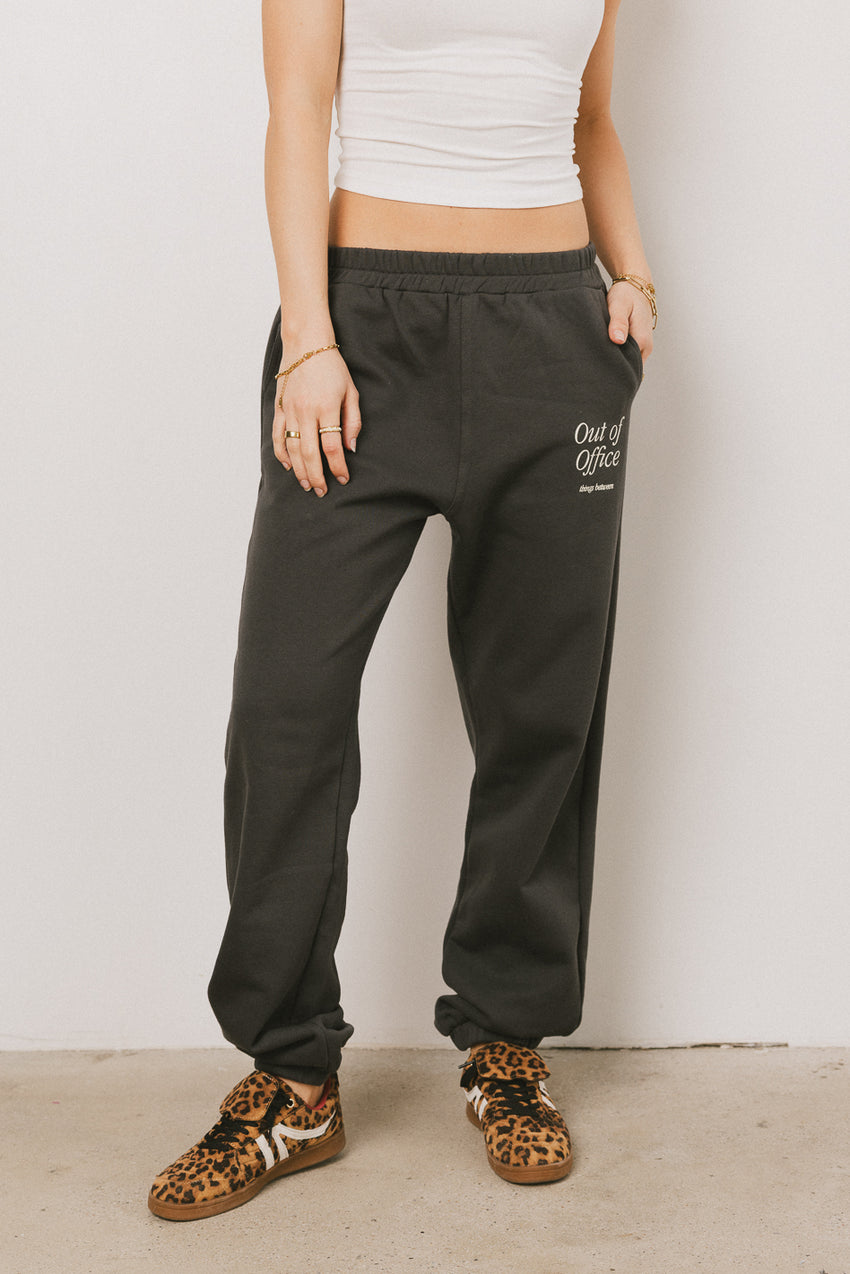 Out of Office Sweatpants in Charcoal