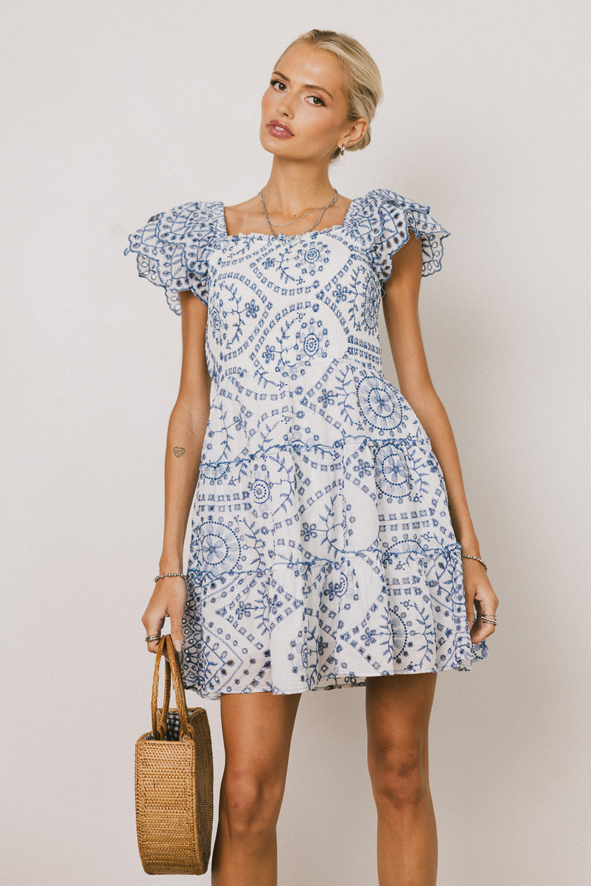 Stella Embroidered Mini Dress