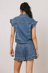 Sasha Ruffled Button Up