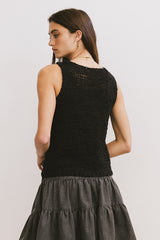 Jean Cardigan Vest in Black