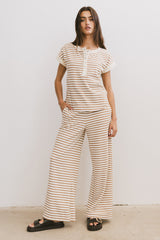 Zia Striped Top in Sand