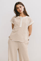 Zia Striped Top in Sand