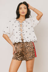 Kara Embroidered Blouse in Off White