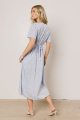 Kade Floral Midi Dress in Blue
