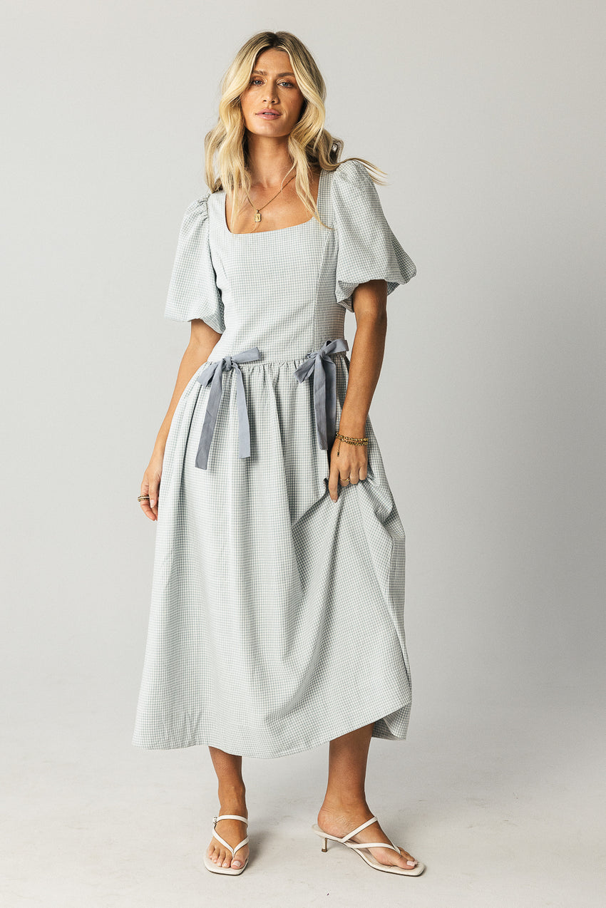 Elyse Gingham Maxi Dress