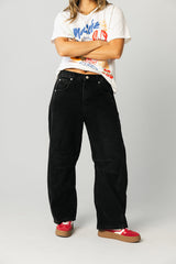 Lisette Barrel Jeans in Black