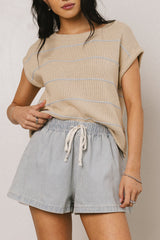 Raven Shorts in Denim Stripe