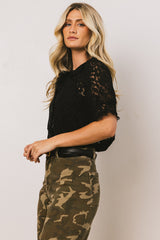 Mari Lace Blouse in Black