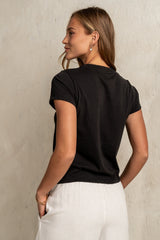 Ciao Graphic Tee in Black