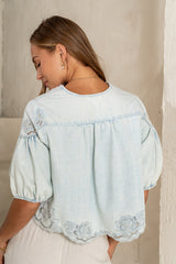 Lennon Floral Embroidered Blouse
