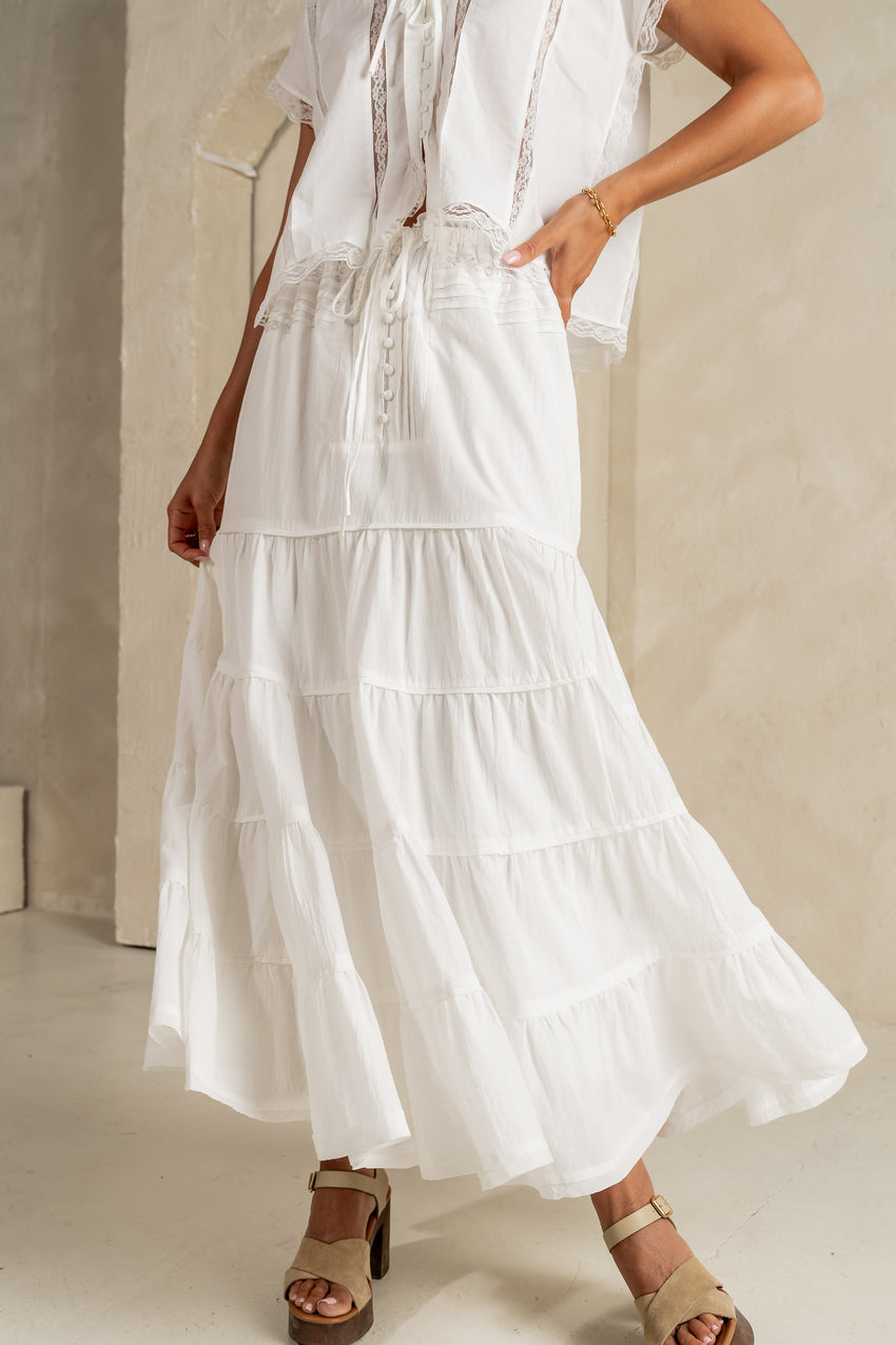 Mira Maxi Skirt in White