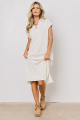 Elisa Striped Maxi Dress in Tan