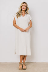 Elisa Striped Maxi Dress in Tan