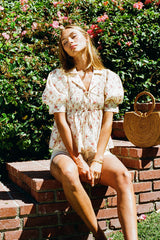 Denise Floral Blouse in Berry