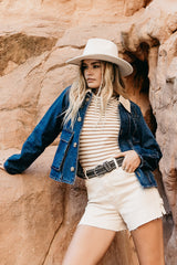 Zia Striped Tank in Sand