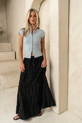 Marlee Floral Maxi Skirt in Black
