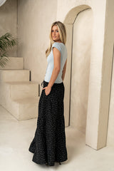Marlee Floral Maxi Skirt in Black