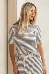 Niya Striped Top in Black